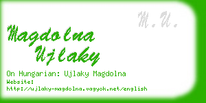 magdolna ujlaky business card